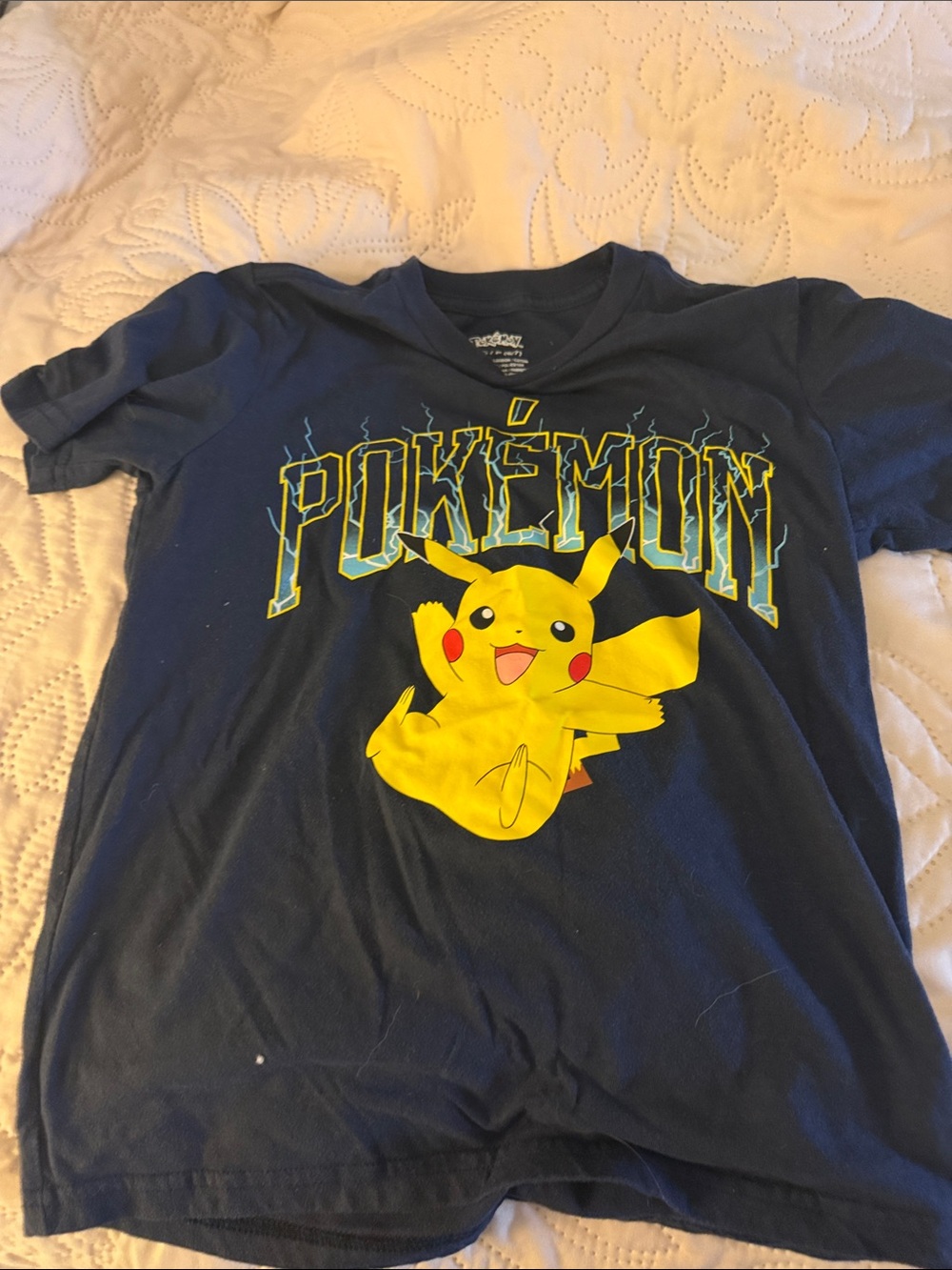 Pokemon Navy Blue Pikachu Short Sleeve Tee